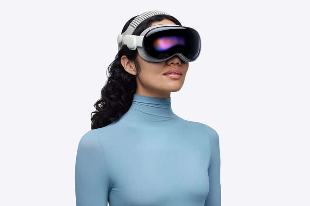 digital image of woman with VR headset on