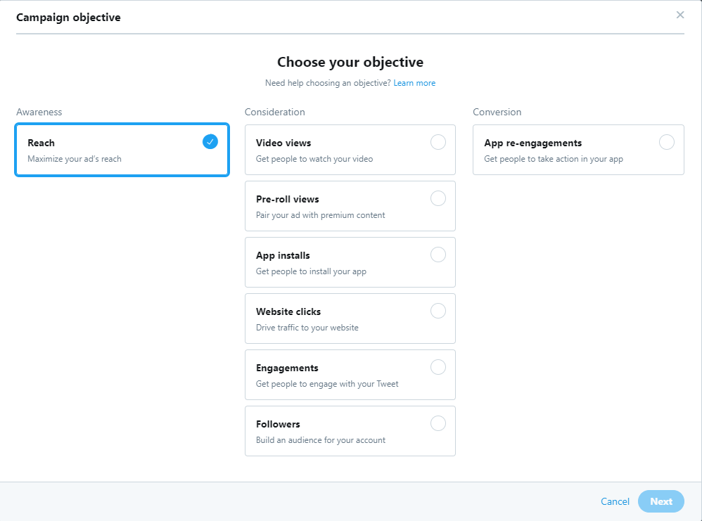 Twitter Analytics: Campaign Objectives