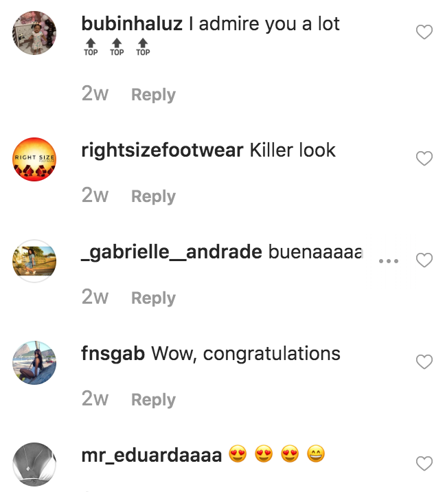 A screenshot depicting an example of suspicious, fake comments under a user's Instagram photo.