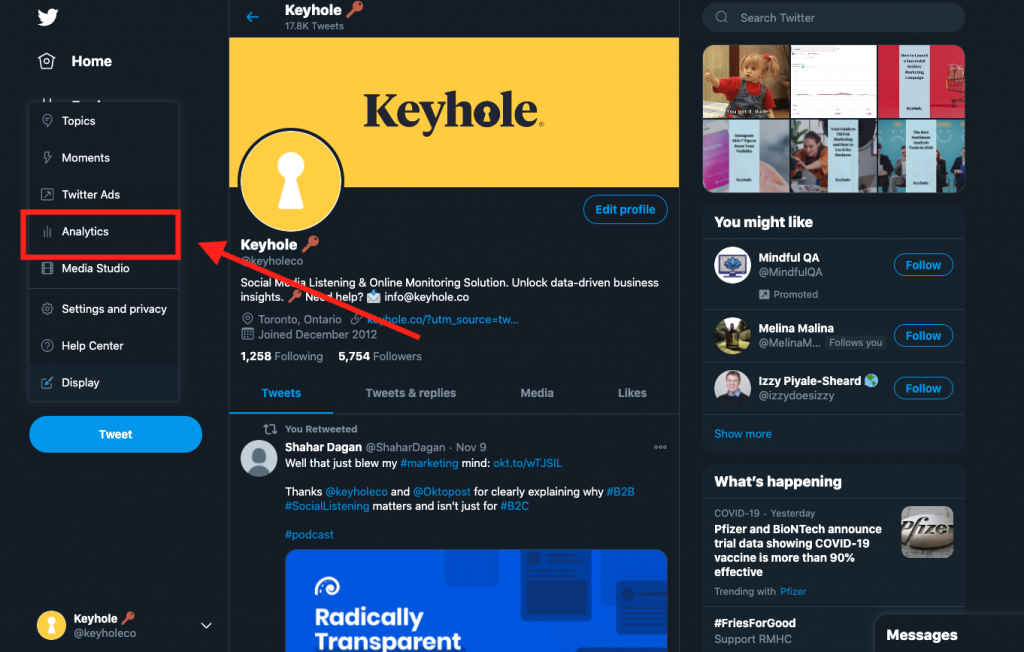 Twitter Analytics Guide Instructions